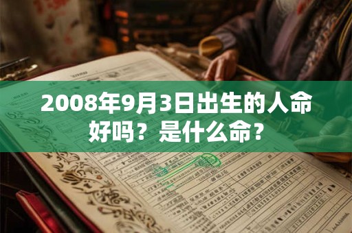 2008年9月3日出生的人命好吗？是什么命？