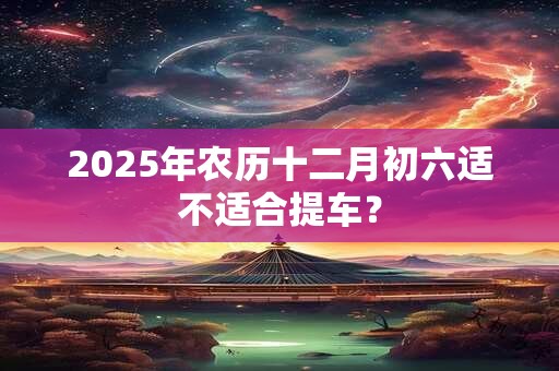 2025年农历十二月初六适不适合提车？