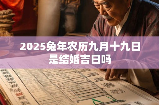 2025兔年农历九月十九日是结婚吉日吗