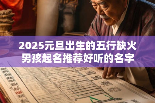 2025元旦出生的五行缺火男孩起名推荐好听的名字