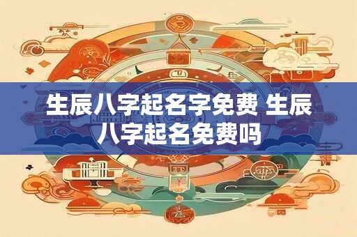 生辰八字起名字免费 生辰八字起名免费吗