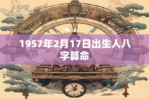 1957年2月17日出生人八字算命