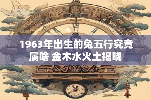 1963年出生的兔五行究竟属啥 金木水火土揭晓