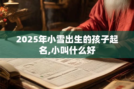 2025年小雪出生的孩子起名,小叫什么好