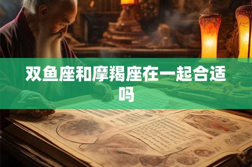 双鱼座和摩羯座在一起合适吗