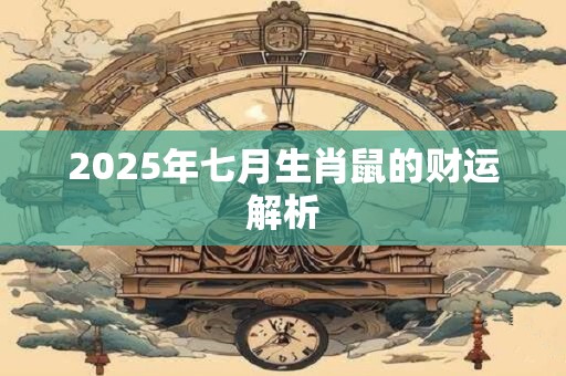 2025年七月生肖鼠的财运解析