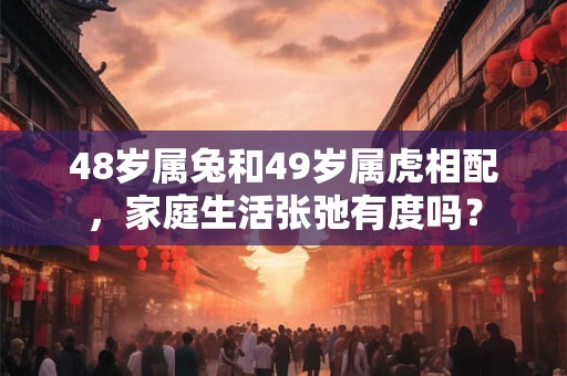48岁属兔和49岁属虎相配，家庭生活张弛有度吗？