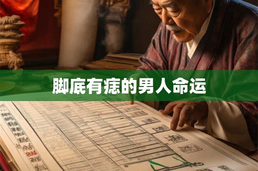 脚底有痣的男人命运