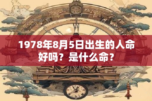 1978年8月5日出生的人命好吗？是什么命？