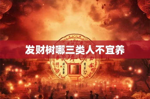 发财树哪三类人不宜养