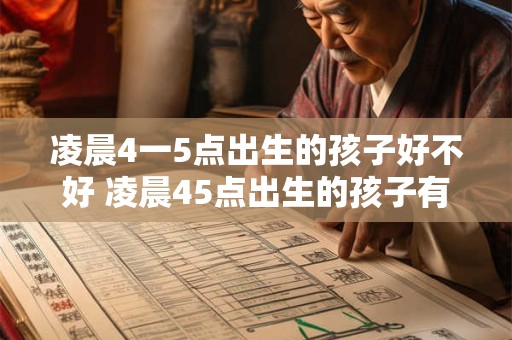凌晨4一5点出生的孩子好不好 凌晨45点出生的孩子有什么特点
