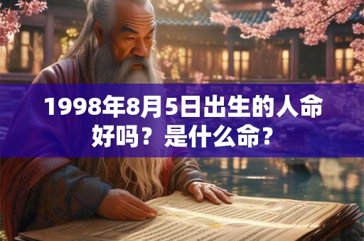 1998年8月5日出生的人命好吗？是什么命？