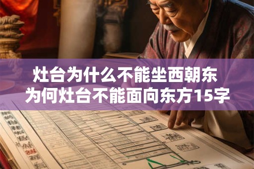 灶台为什么不能坐西朝东 为何灶台不能面向东方15字