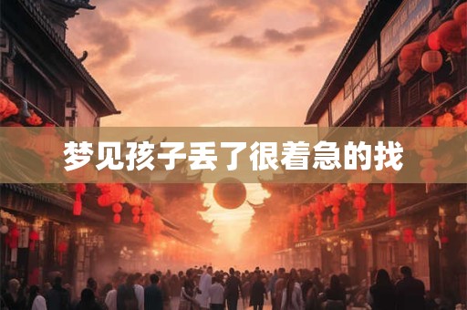 梦见孩子丢了很着急的找