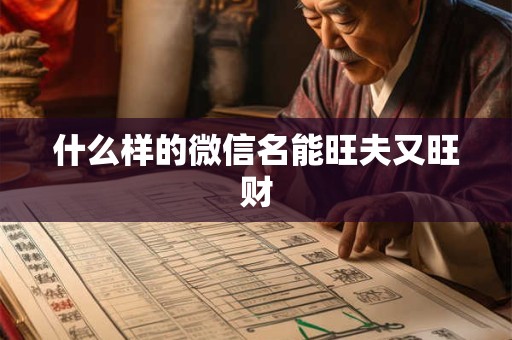 什么样的微信名能旺夫又旺财