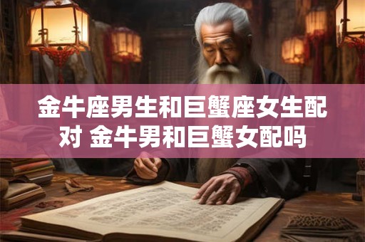 金牛座男生和巨蟹座女生配对 金牛男和巨蟹女配吗