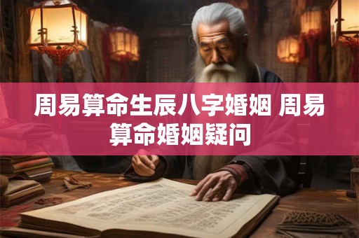 周易算命生辰八字婚姻 周易算命婚姻疑问