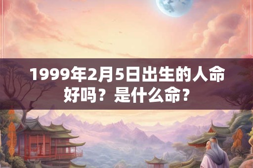 1999年2月5日出生的人命好吗？是什么命？