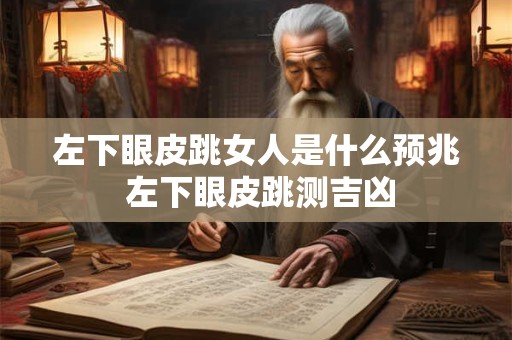 左下眼皮跳女人是什么预兆 左下眼皮跳测吉凶