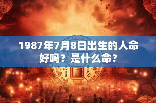 1987年7月8日出生的人命好吗？是什么命？