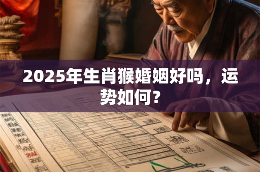 2025年生肖猴婚姻好吗，运势如何？