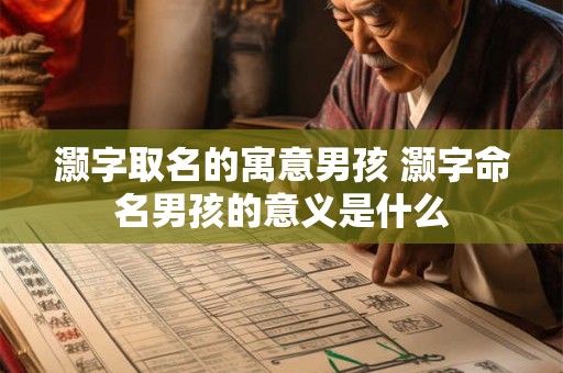 灏字取名的寓意男孩 灏字命名男孩的意义是什么
