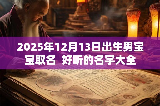 2025年12月13日出生男宝宝取名  好听的名字大全