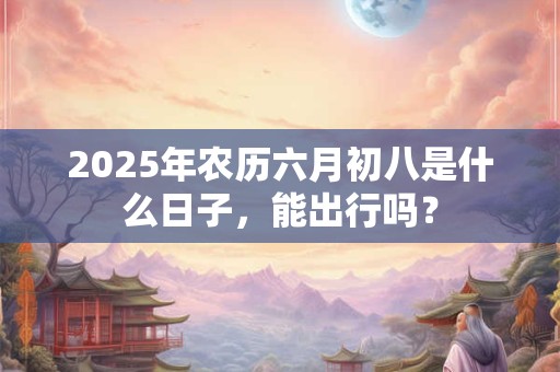 2025年农历六月初八是什么日子，能出行吗？