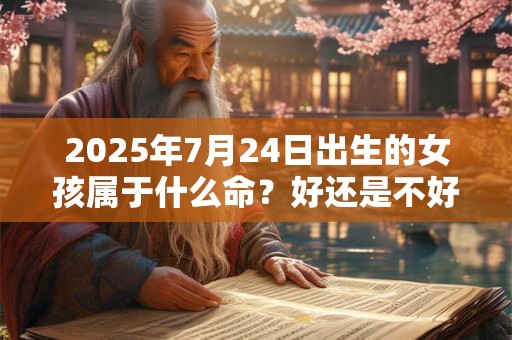 2025年7月24日出生的女孩属于什么命？好还是不好？