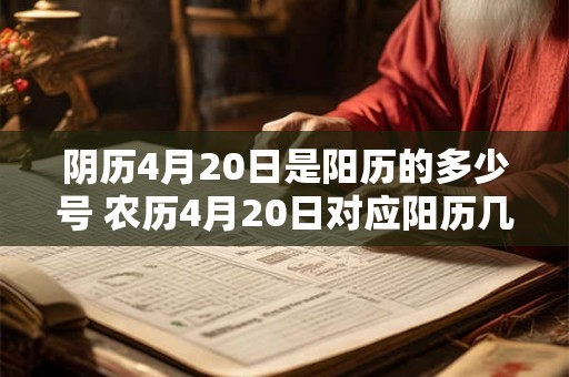 阴历4月20日是阳历的多少号 农历4月20日对应阳历几号