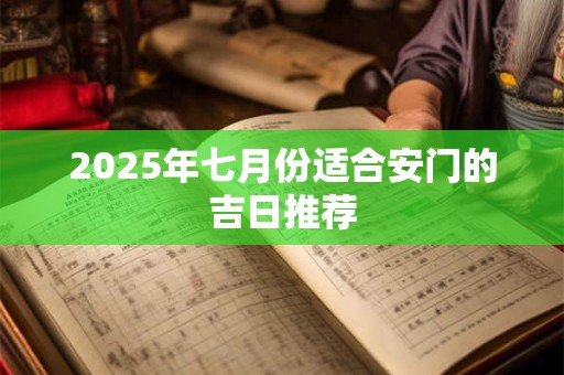2025年七月份适合安门的吉日推荐