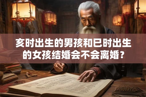 亥时出生的男孩和巳时出生的女孩结婚会不会离婚？