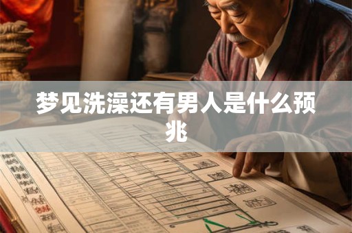梦见洗澡还有男人是什么预兆