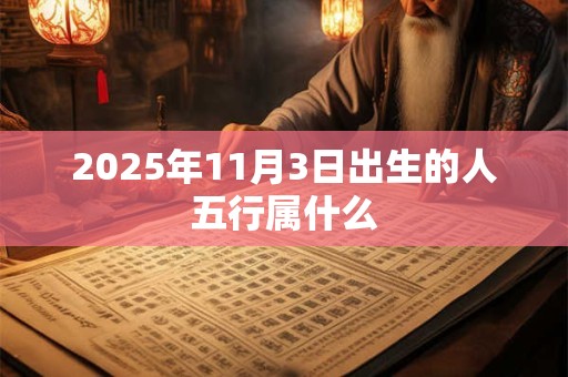2025年11月3日出生的人五行属什么