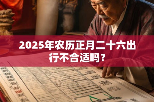 2025年农历正月二十六出行不合适吗？