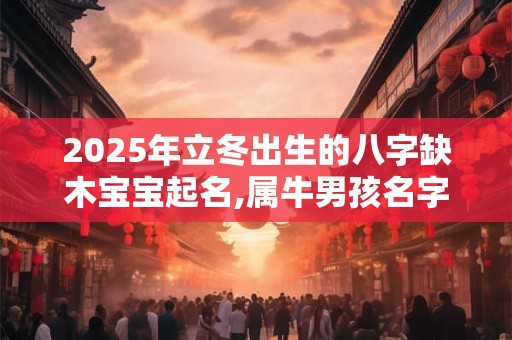 2025年立冬出生的八字缺木宝宝起名,属牛男孩名字