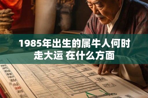1985年出生的属牛人何时走大运 在什么方面