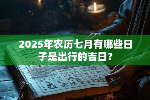 2026年农历七月有哪些日子是出行的吉日？