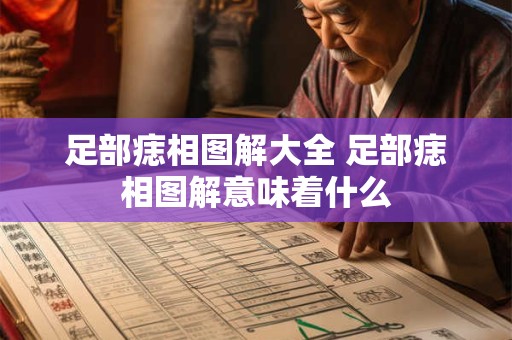 足部痣相图解大全 足部痣相图解意味着什么