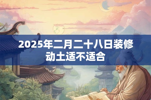 2025年二月二十八日装修动土适不适合