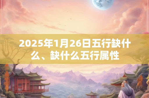 2025年1月26日五行缺什么、缺什么五行属性