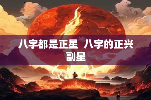 八字都是正星  八字的正兴副星