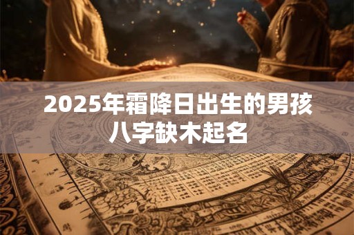2025年霜降日出生的男孩八字缺木起名
