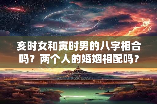 亥时女和寅时男的八字相合吗？两个人的婚姻相配吗？