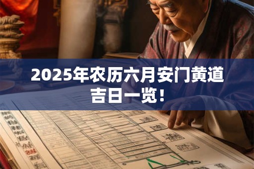 2025年农历六月安门黄道吉日一览！