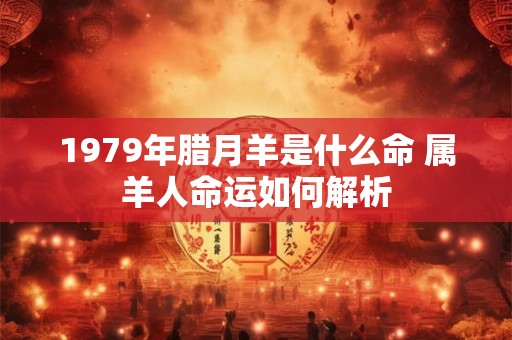 1979年腊月羊是什么命 属羊人命运如何解析