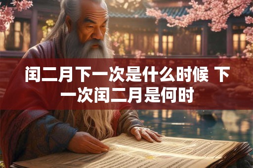 闰二月下一次是什么时候 下一次闰二月是何时