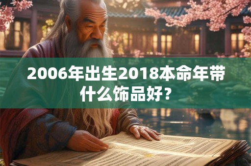 2006年出生2018本命年带什么饰品好? 2006年出生2018本命年带什么饰品好?