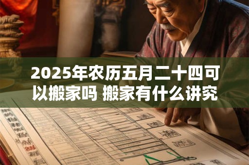2025年农历五月二十四可以搬家吗 搬家有什么讲究和忌讳