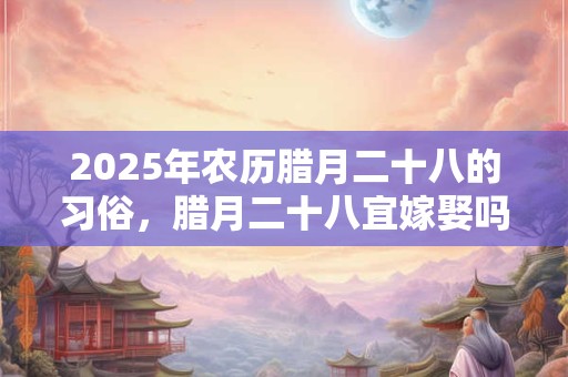 2025年农历腊月二十八的习俗，腊月二十八宜嫁娶吗？